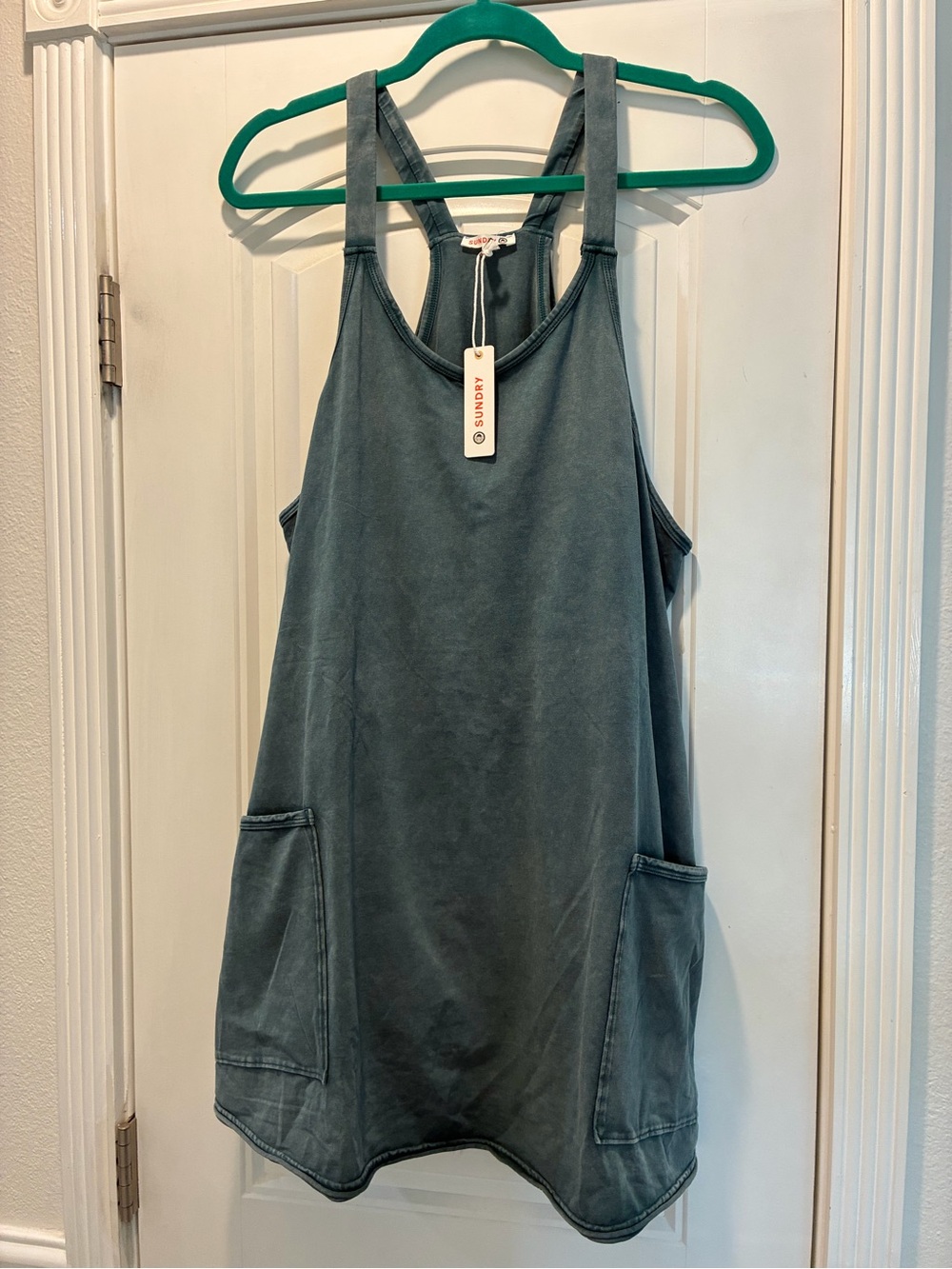 Sundry Washed Teal Sleeveless Tank Dress/romper NWT various sizes